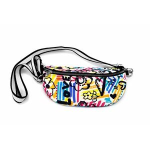 Brighton Colorful Graffiti Print Belt Bag Fanny Pack Crossbody Adjustable Strap